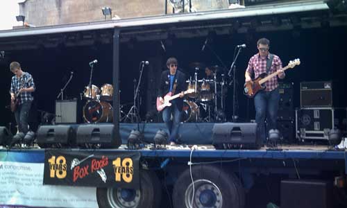 Band on Lorry Trailer as stage